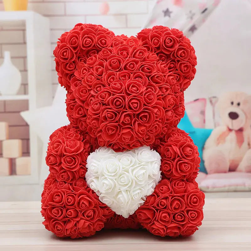 Rose Bear Gift 2Hearts