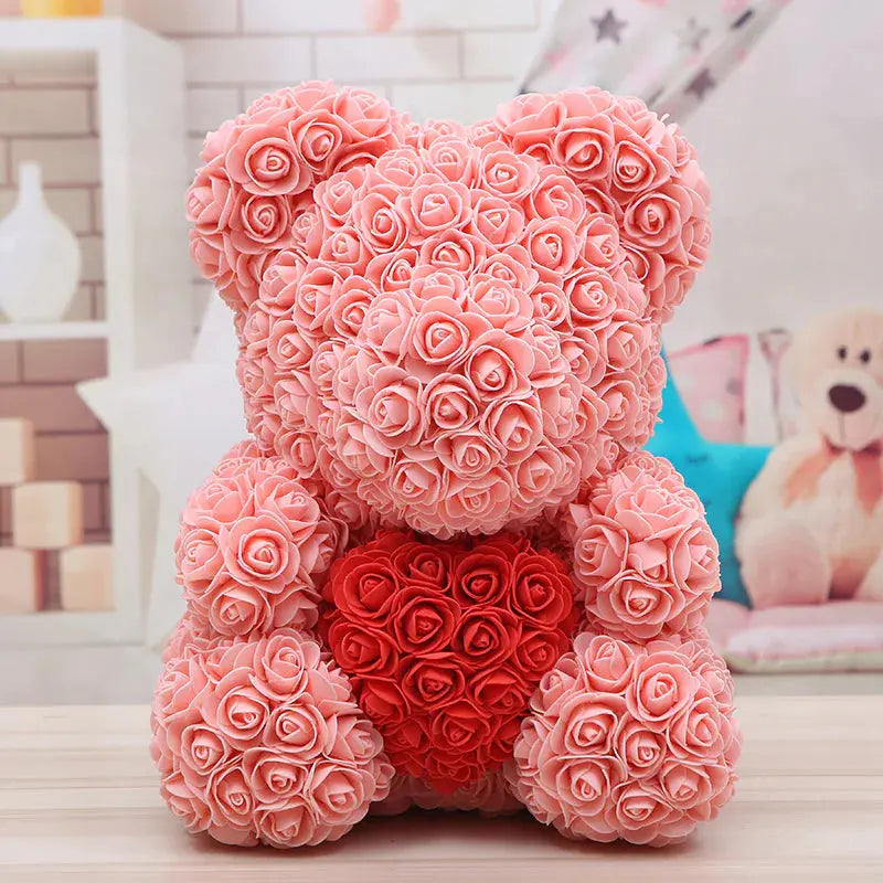 Rose Bear Gift 2Hearts