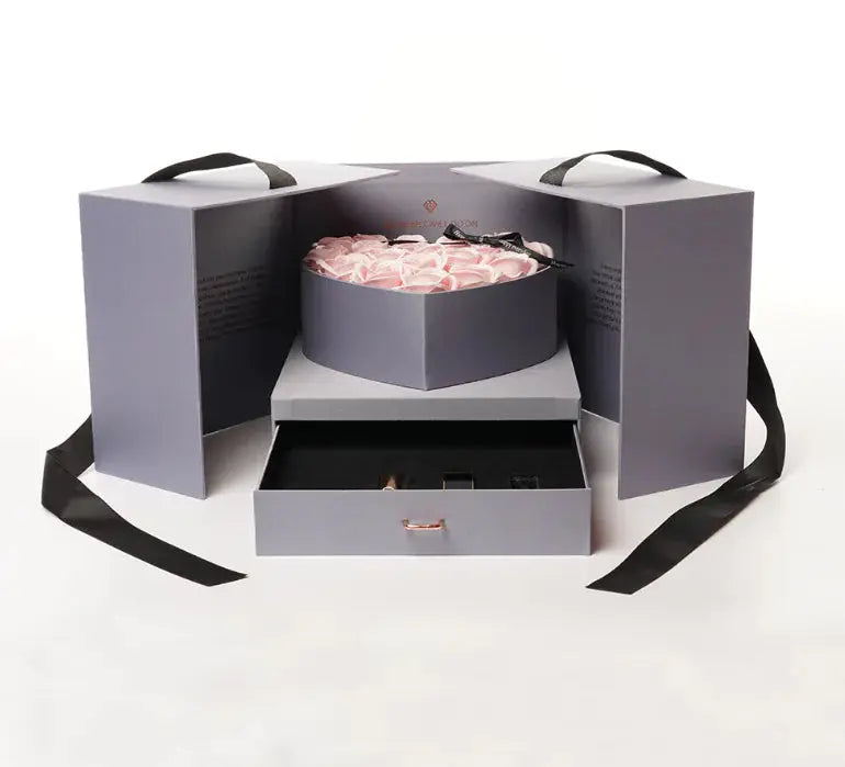 Perfect Rose Flower Gift 2Hearts