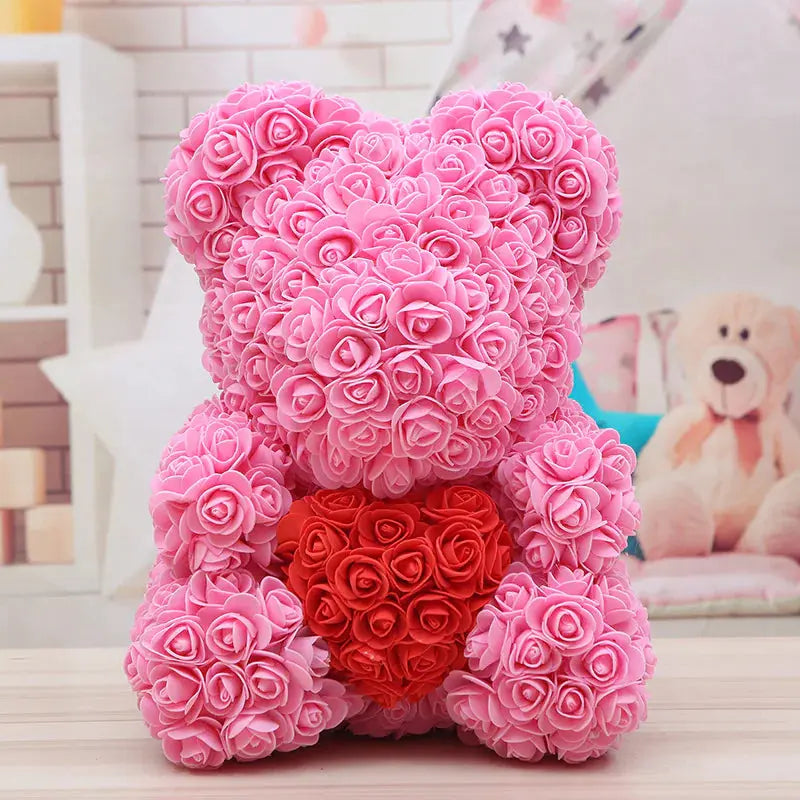 Rose Bear Gift 2Hearts