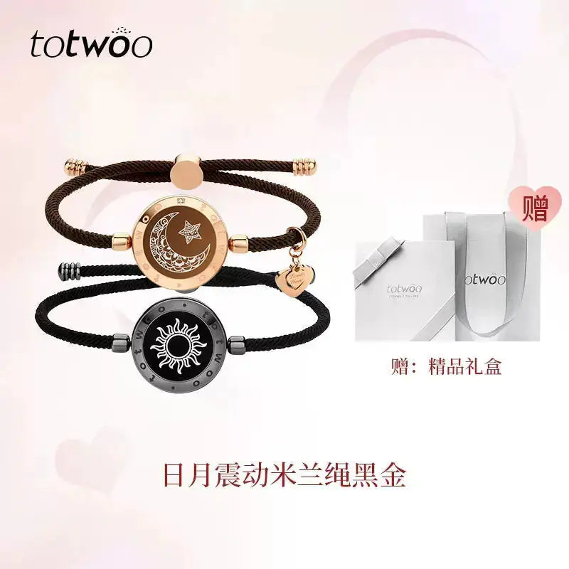 Totwoo Smart Bracelet with Flash & Vibration for Couples 2Hearts