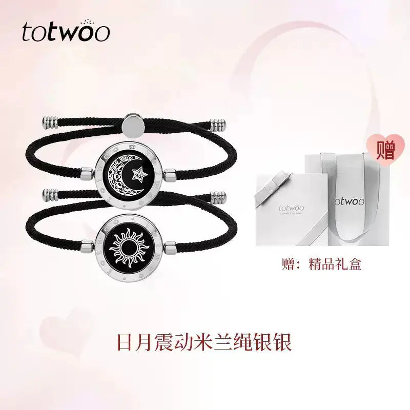 Totwoo Smart Bracelet with Flash & Vibration for Couples 2Hearts