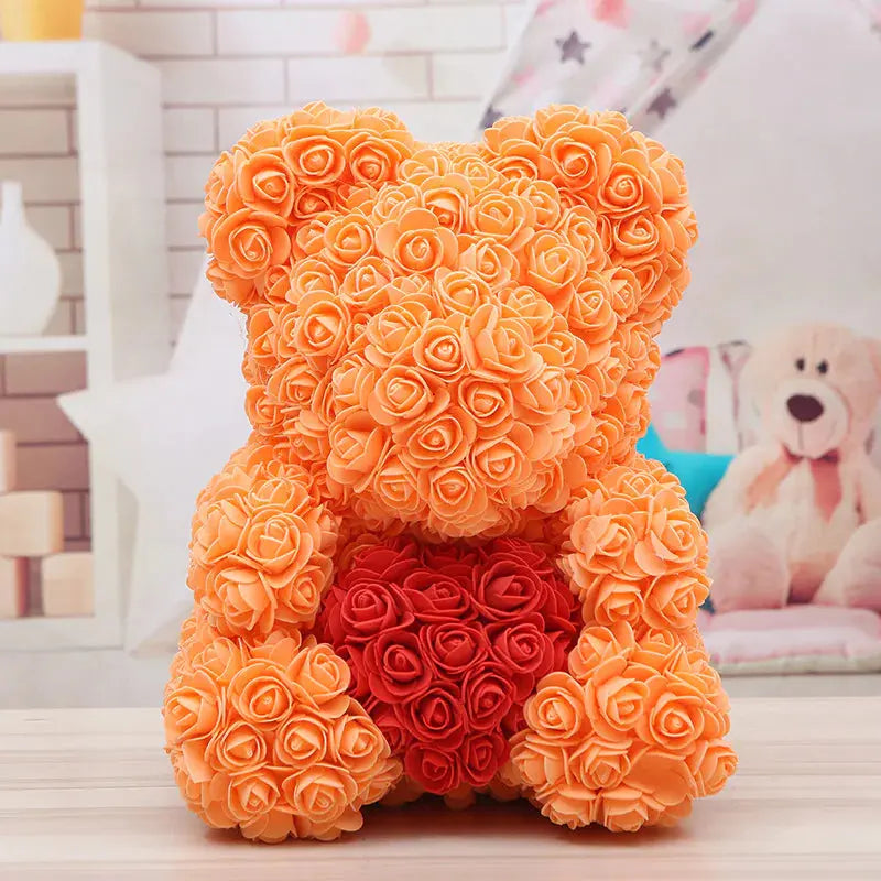 Rose Bear Gift 2Hearts