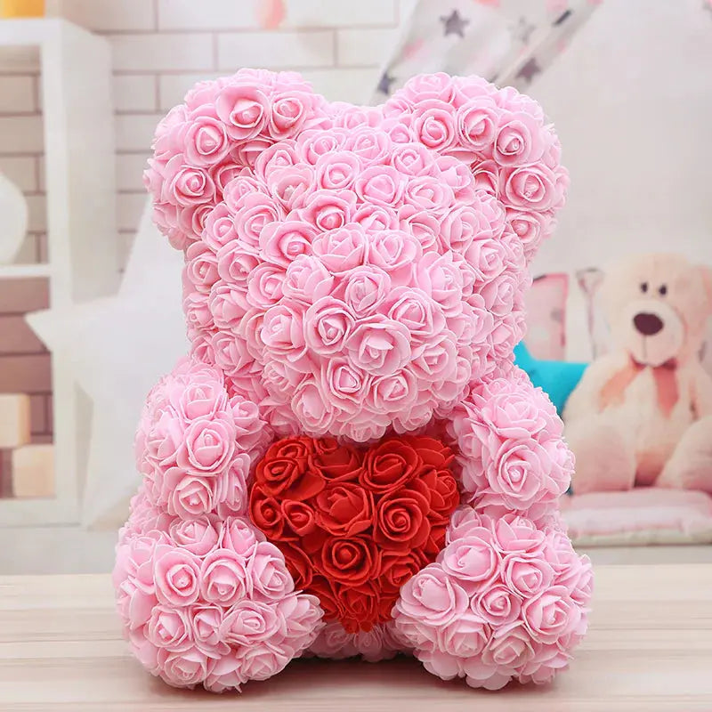 Rose Bear Gift 2Hearts
