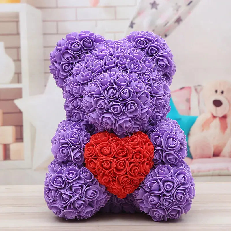 Rose Bear Gift 2Hearts