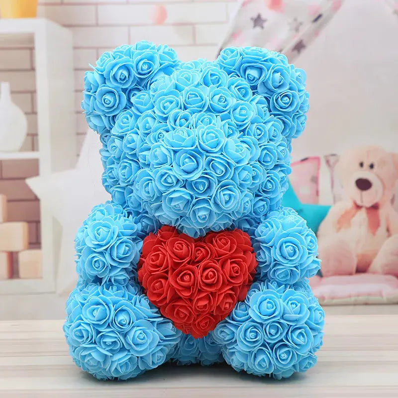 Rose Bear Gift 2Hearts