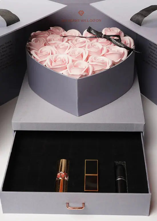 Perfect Rose Flower Gift 2Hearts